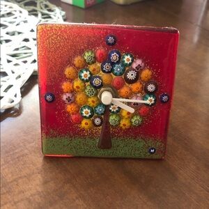 Colorful Tree Design Wall Clock